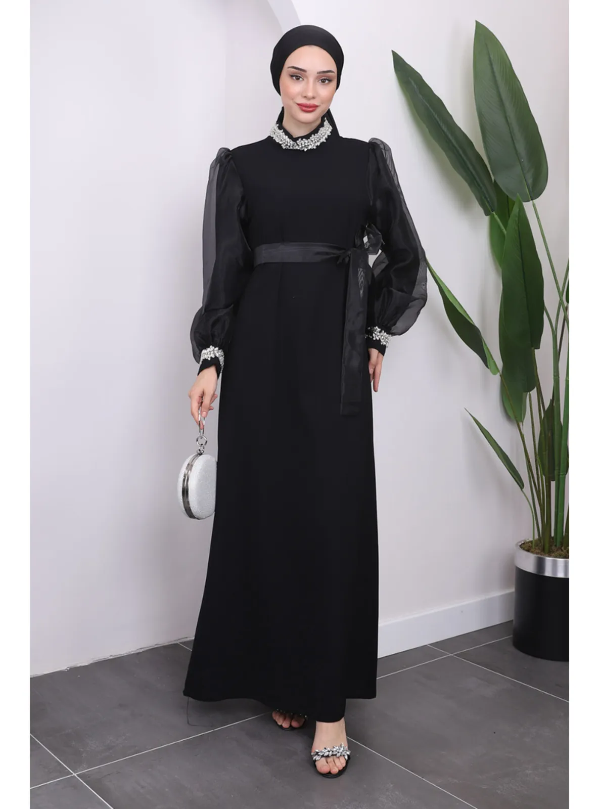 Black - Fully Lined - Modest Evening Dress