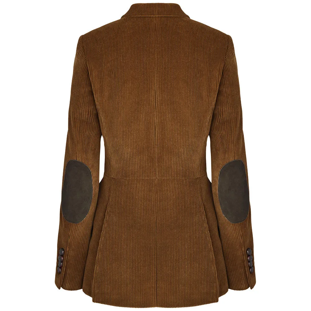 Blazer en velours côtelé pour femme, brun