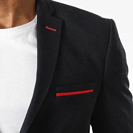 Blazer Marine avec coudière Rouge