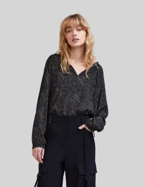 Blouse kaki LENZING™ ECOVERO™ cachemire floral Femme