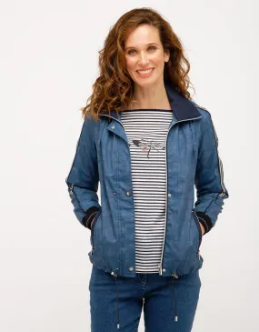 Blouson bleu imprimé - Vestes