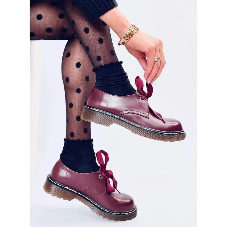 Bottes bovver Sherone Wine Red rouge