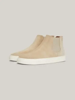 Bottes Chelsea casual en daim | BEIGE | Tommy Hilfiger