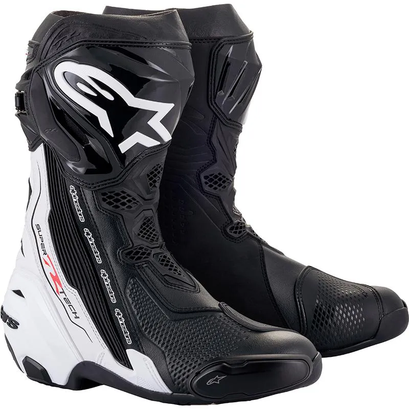 Bottes SUPERTECH R ALPINESTARS NOIR BLANC - MAXXESS.FR, Bottes moto