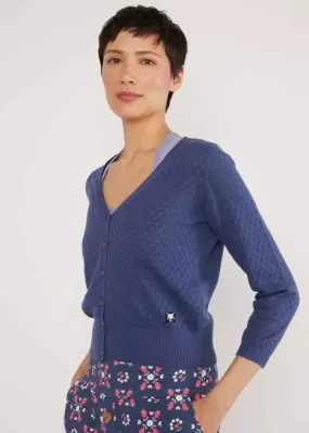 Cardigan ajouré bleu Blutsgeschwister