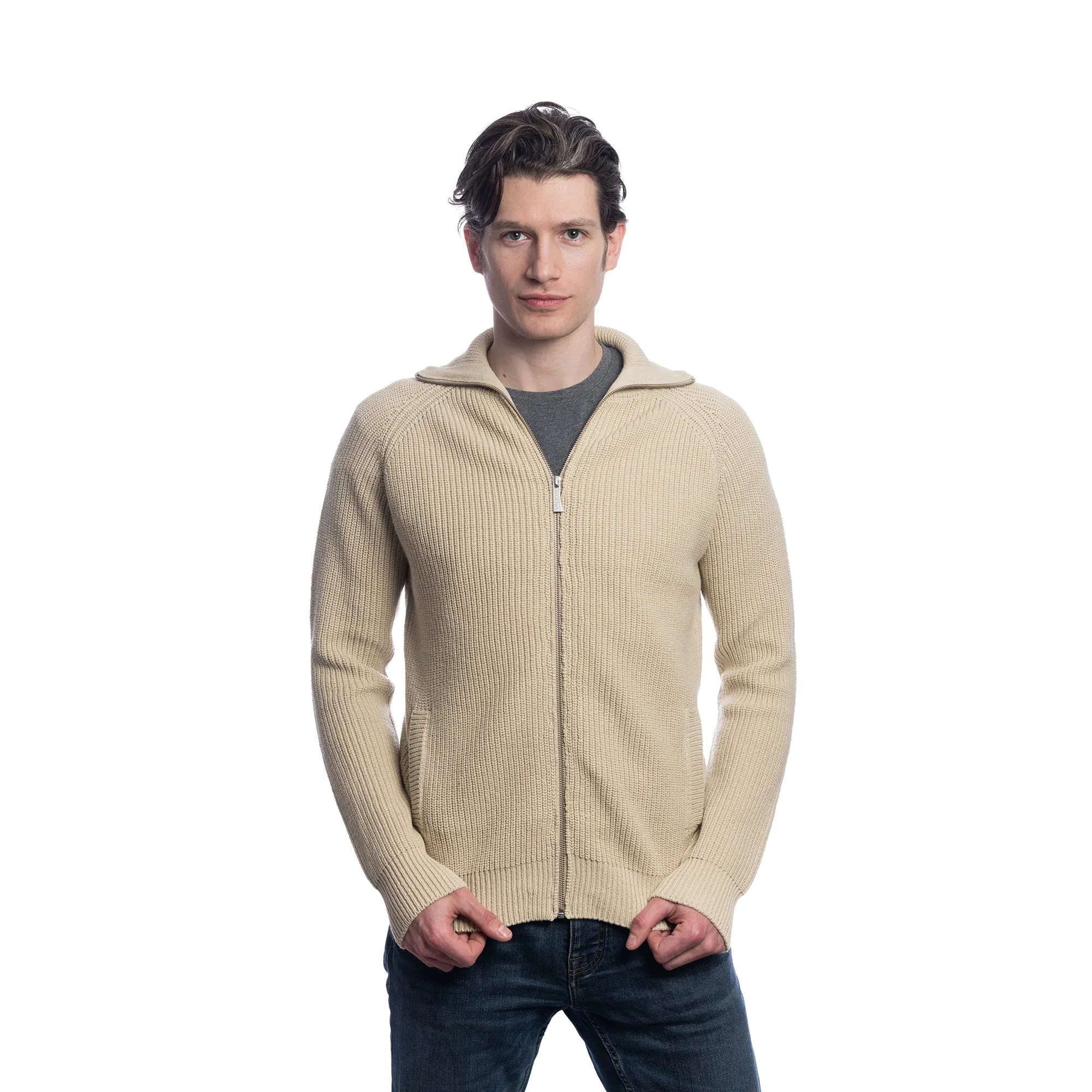 Cardigan camionneur beige