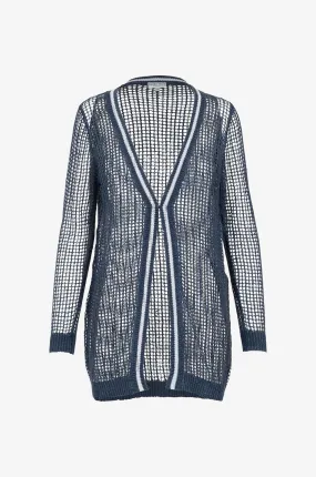 Cardigan en lin ajouré