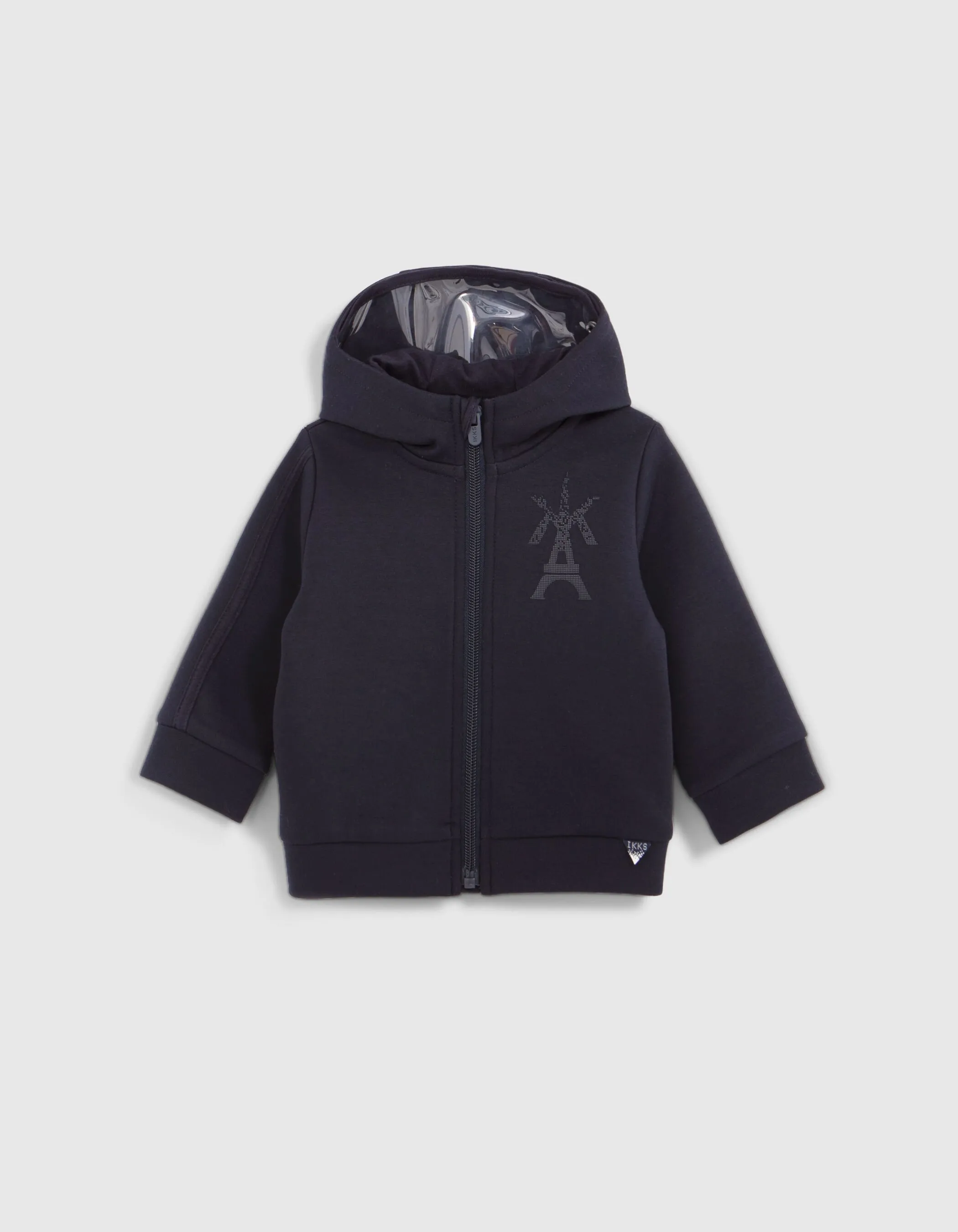 Cardigan marine avec visière amovible bébé garçon