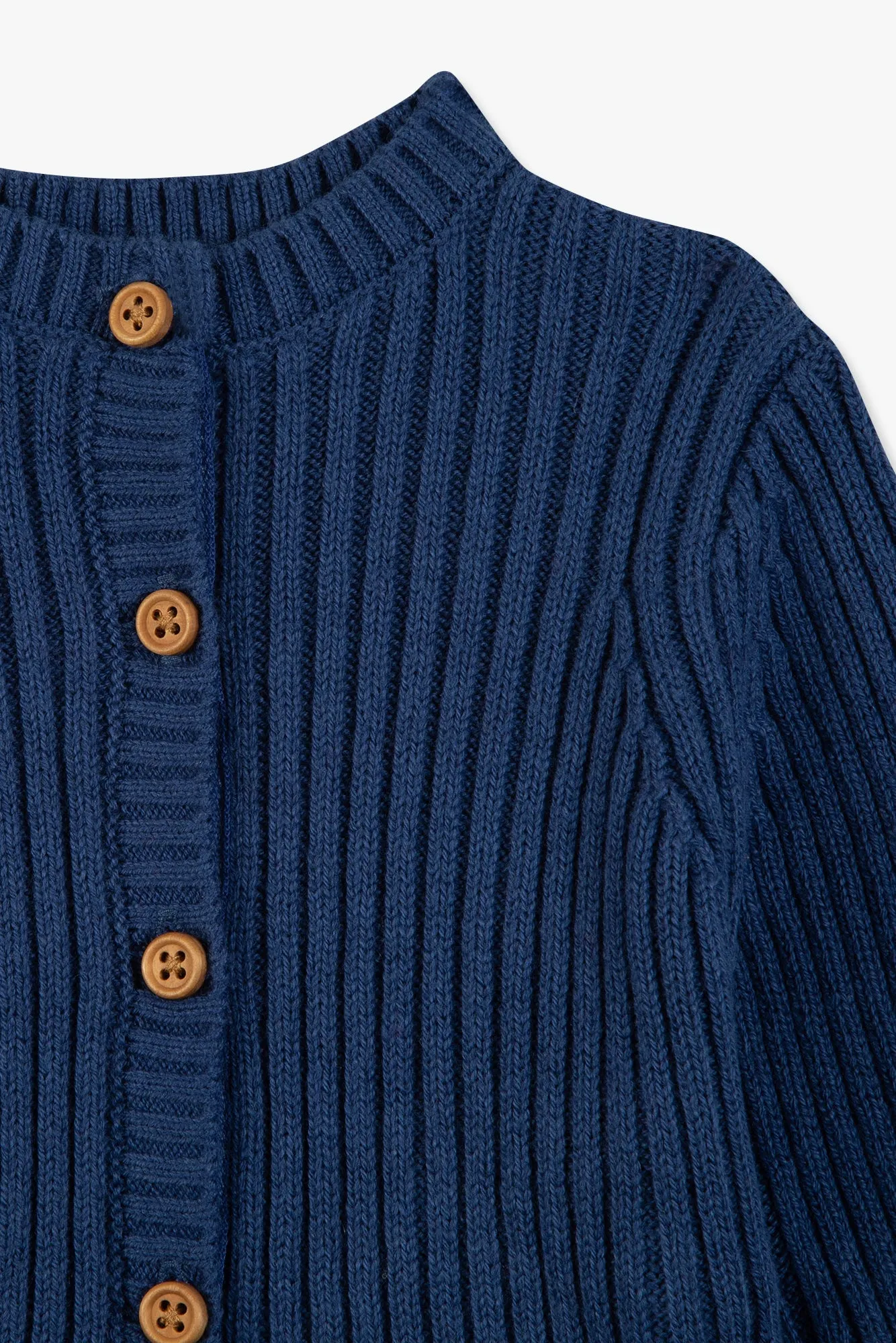 Cardigan - Mouton bleu