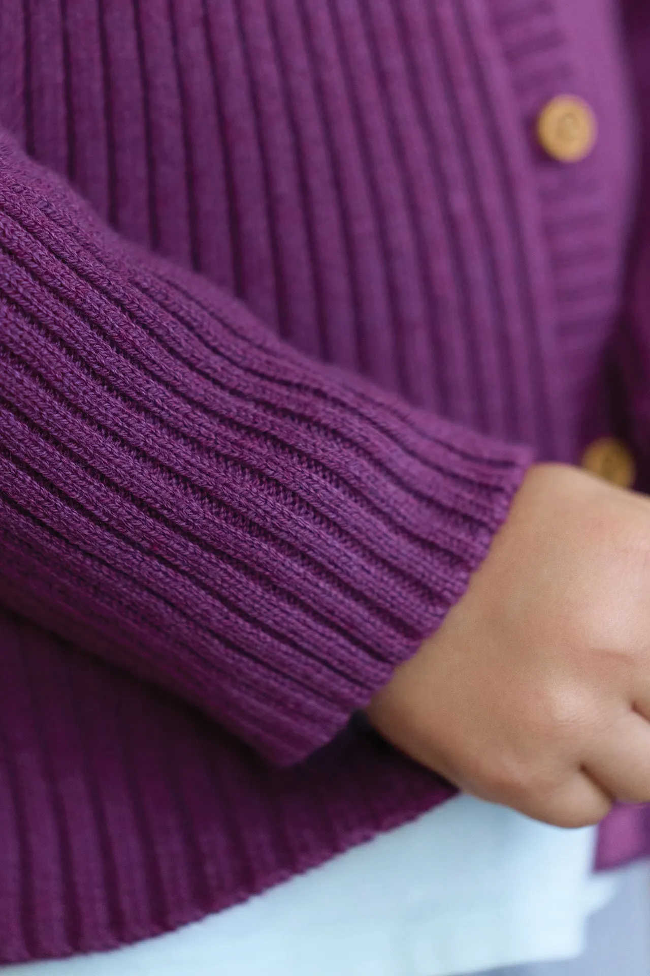 Cardigan - Violet coton