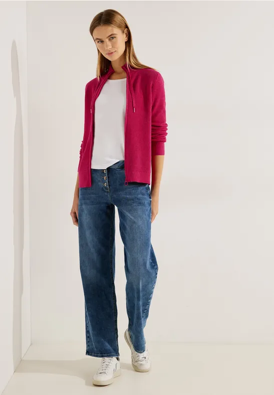CECIL Cardigan cosy à fermeture éclair 