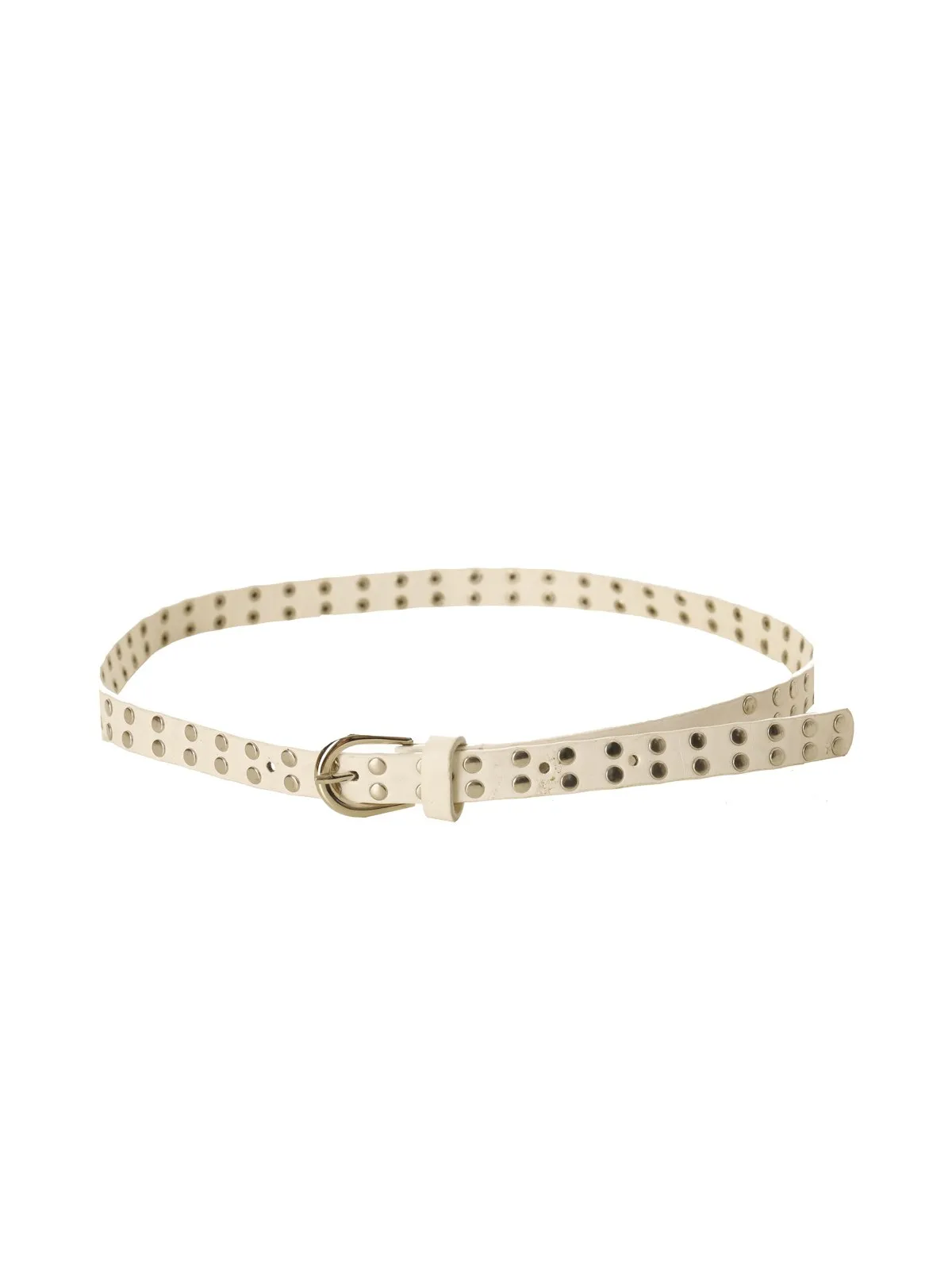 Ceinture blanc à clous avec boucle. SG-0971