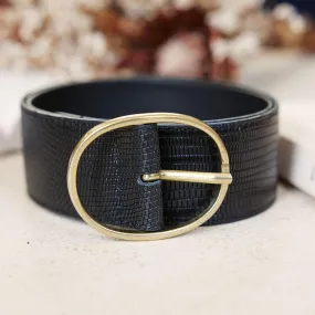 Ceinture noir JARED en cuir | 3 Suisses