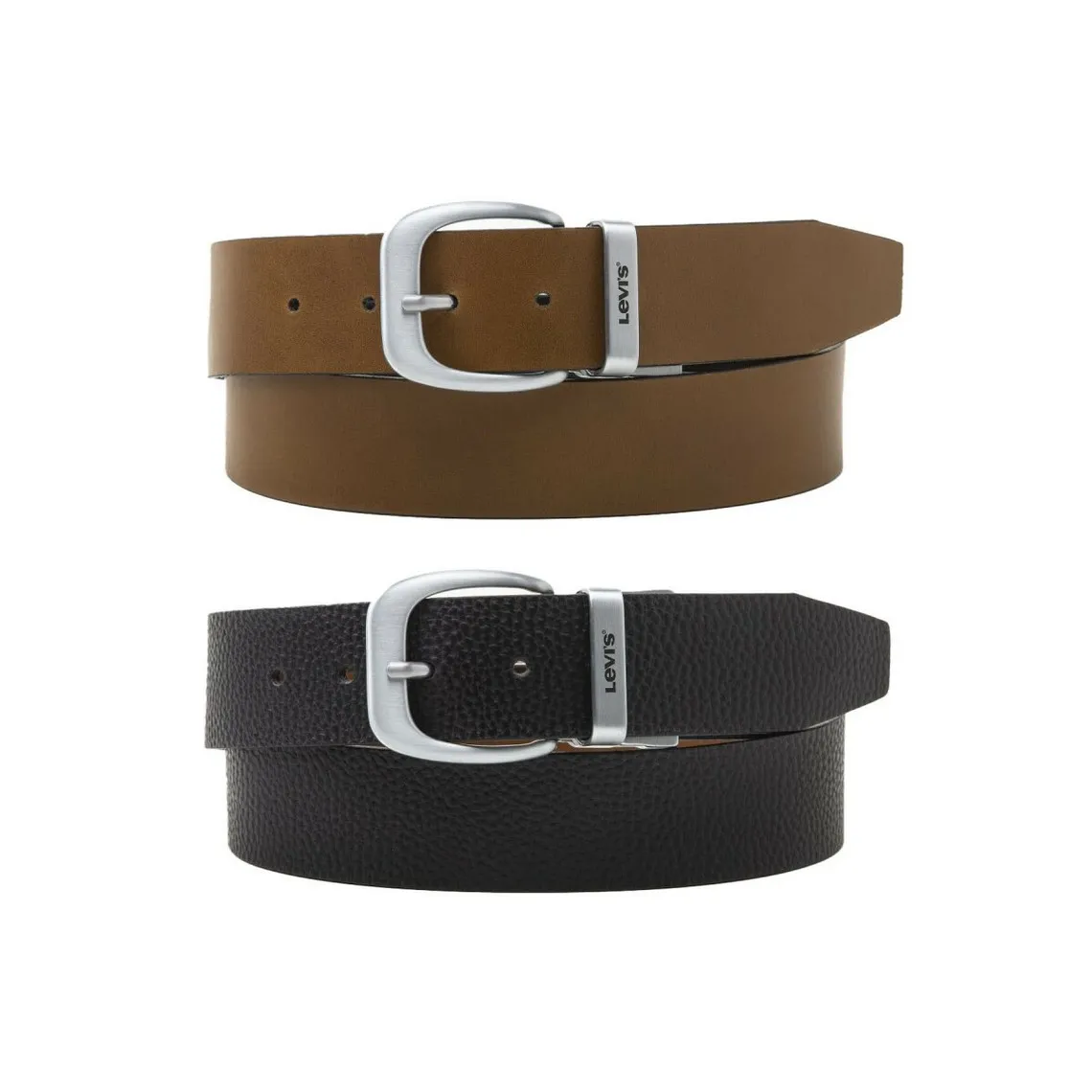 Ceinture Reversible en Cuir Noire/Marron | 3 Suisses