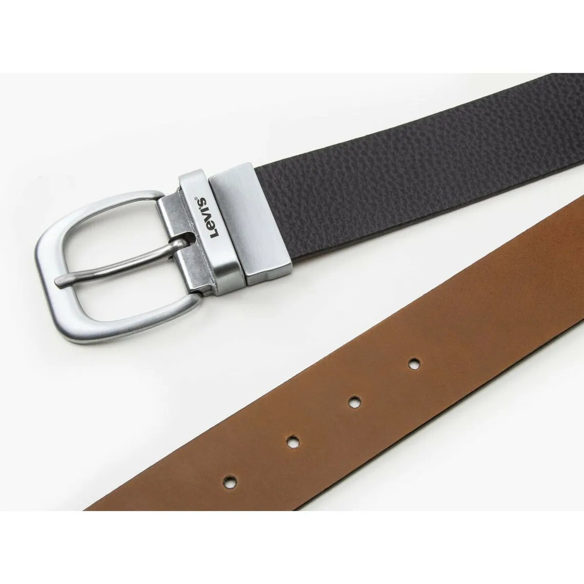 Ceinture Reversible en Cuir Noire/Marron | 3 Suisses