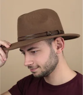 chapeau fedora marron - Harvey castor M by Flechet : Headict