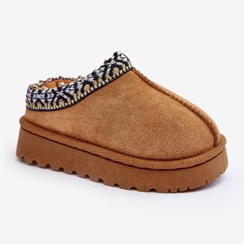 Chaussons Isolés Enfant Camel Olivane brun