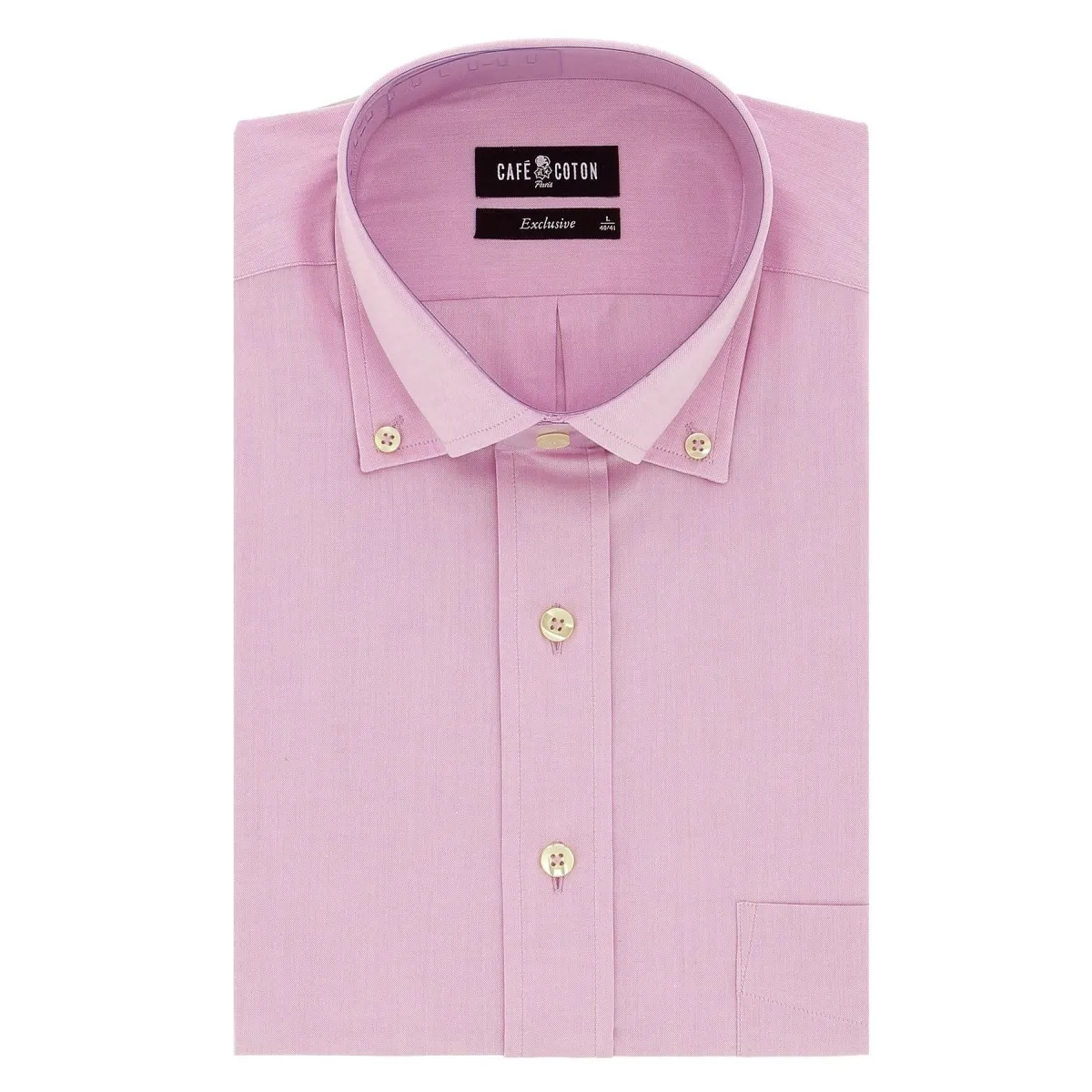CHEMISE CAFE COTON EXCLUSIVE ROSE PIN POINT 6 REGULAR FIT