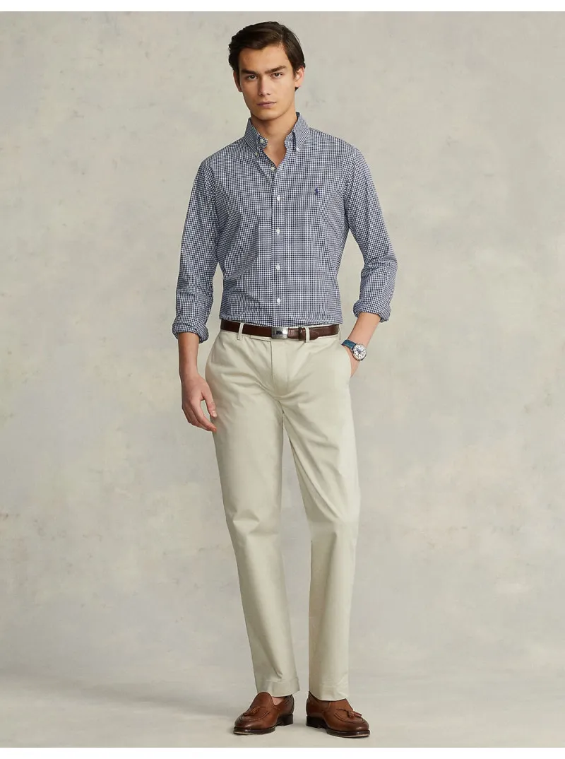 Chemise custom popeline coton stretch vichy Ralph Lauren