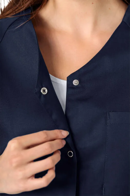 CORE Blouse Femme - Entièrement boutonnée bleu navy