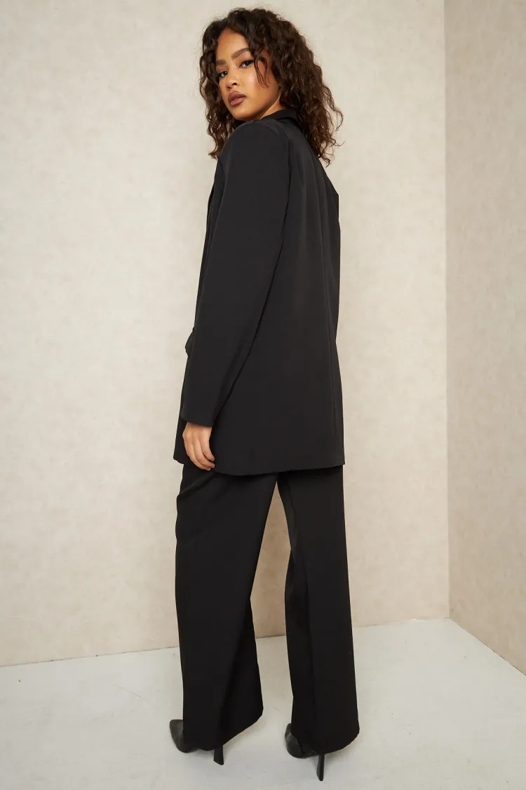Ensemble 2 pièces blazer + pantalon tailleur noir