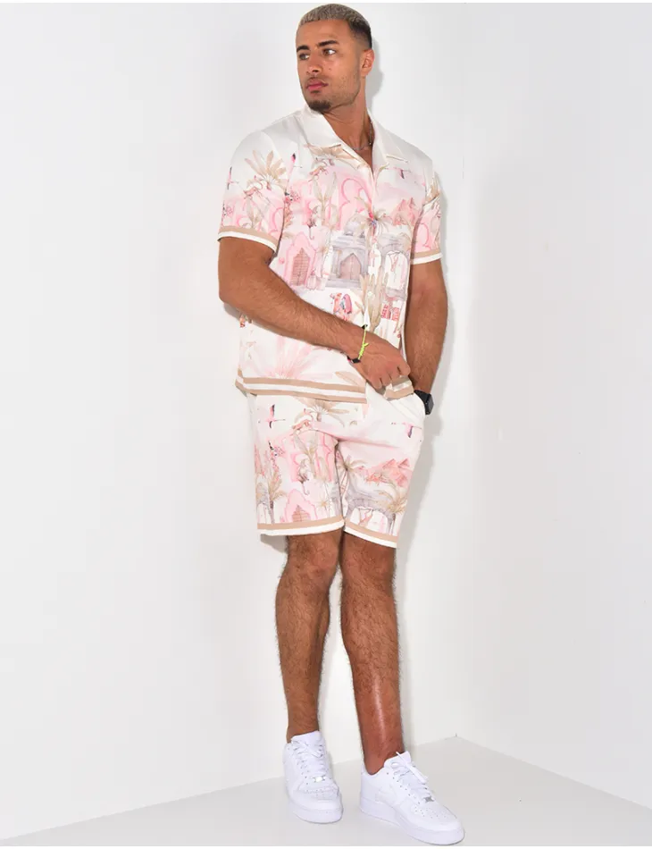 Ensemble short et chemise manches courtes / 63543 - JEANS INDUSTRY