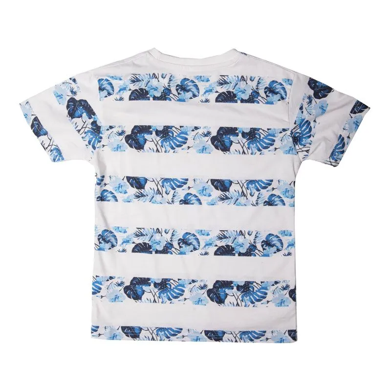 Ensemble tee shirt à rayures et short en jean Enfant CHEVIGNON à prix 