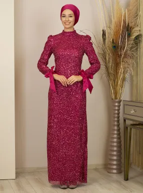 Fuchsia - Modest Evening Dress