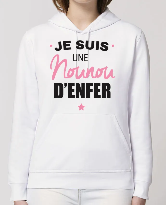 Hoodie Je suis une nounou d'enfer Par La boutique de Laura