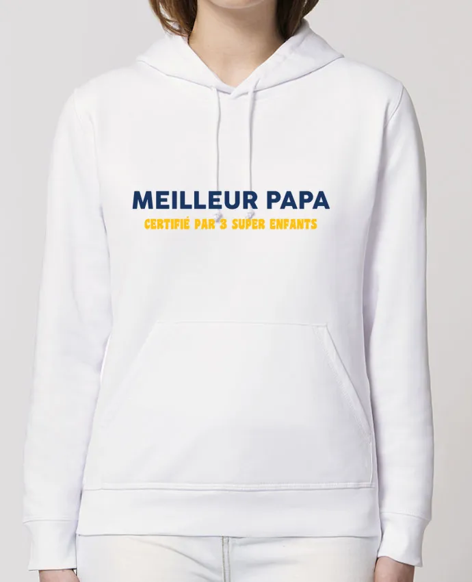 Hoodie Meilleur papa certifié par 3 enfants Par tunetoo