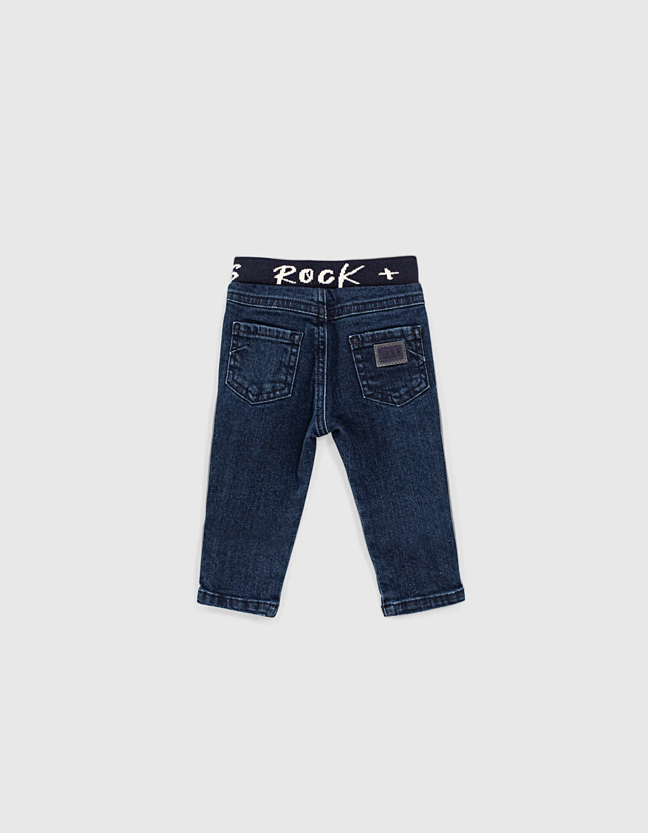 Jean blue vintage message ceinture coton bio bébé garçon
