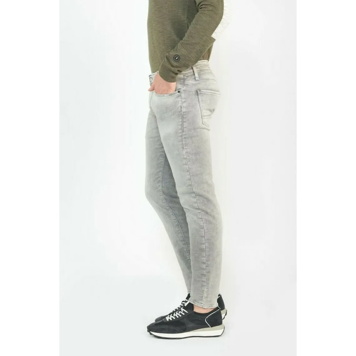 Jeans ajusté BLUE JOGG 700/11, longueur 34 gris en coton Le Temps des Cerises - Jean Homme sur MenCorner