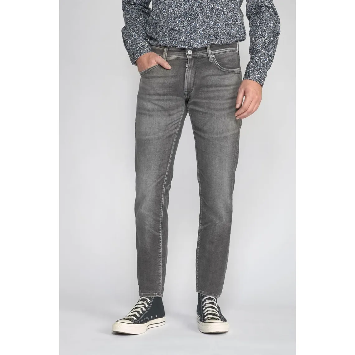Jeans Jogg 700/11 adjusted  gris N°1 en coton Le Temps des Cerises - Jean Homme sur MenCorner