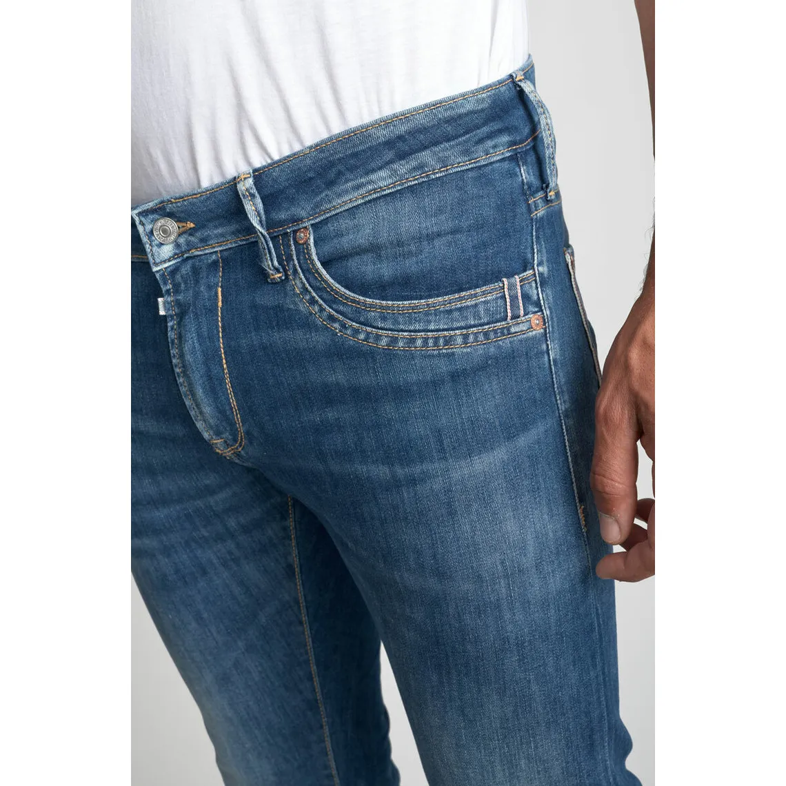 Jeans regular, droit 800/12, longueur 34 bleu Marc Le Temps des Cerises - Jean Homme sur MenCorner