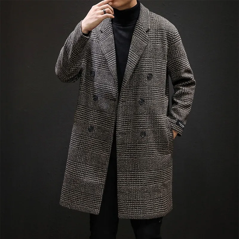Manteau d'hiver rétro à carreaux pour homme • Vintage Univers