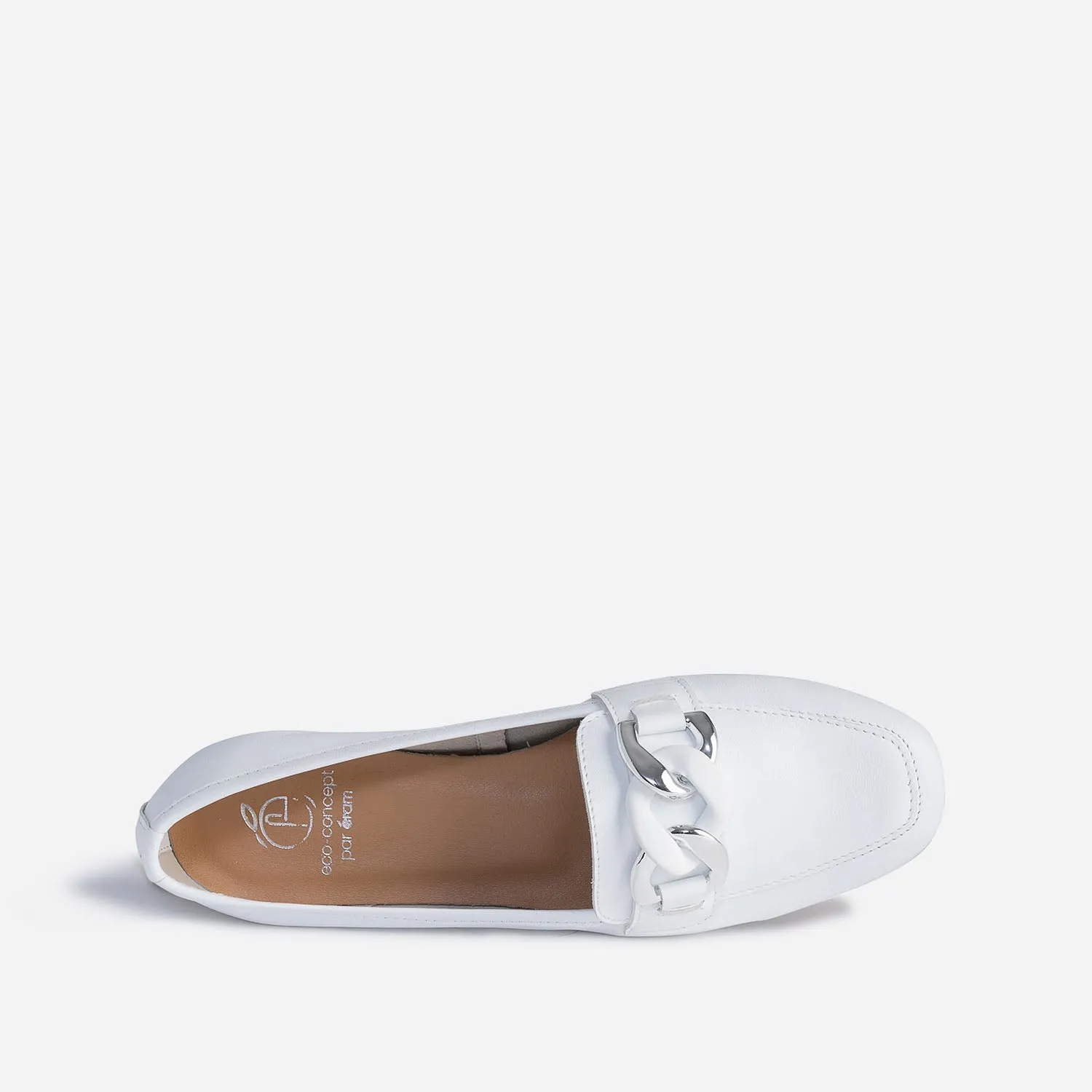 Mocassin blanc éco-conçu en cuir - Mocassins / Slippers Femme | ERAM