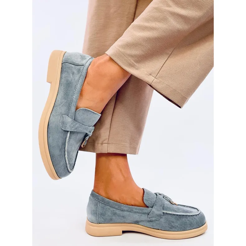 Mocassins en daim d'Ottavia Blue bleu