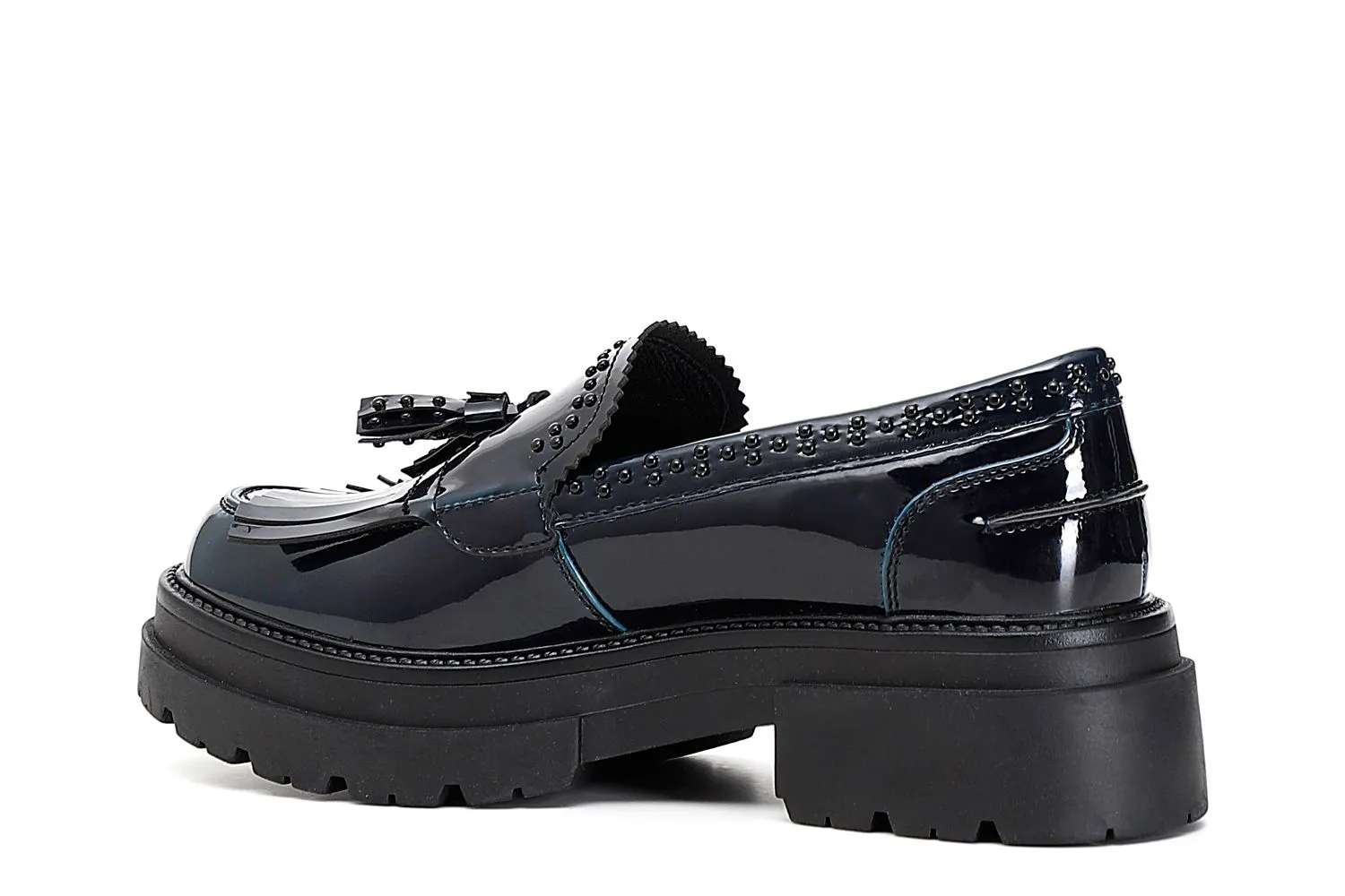 mocassins en similicuir à semelle crantée avec frange et glands - CafèNoir