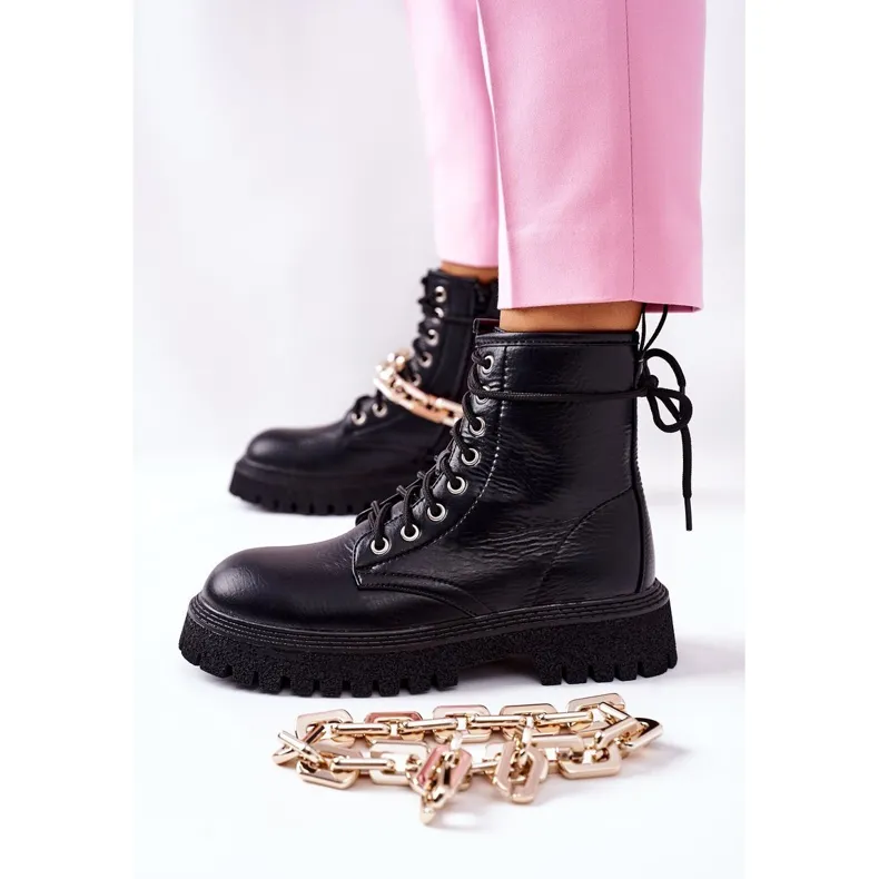 PS1 Bottes Graal noires hautes et élégantes le noir