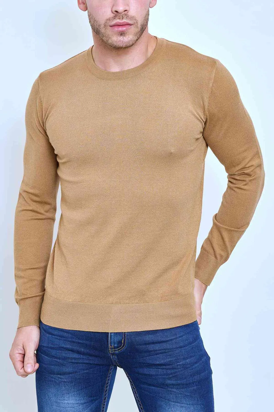 Pull beige fashion homme