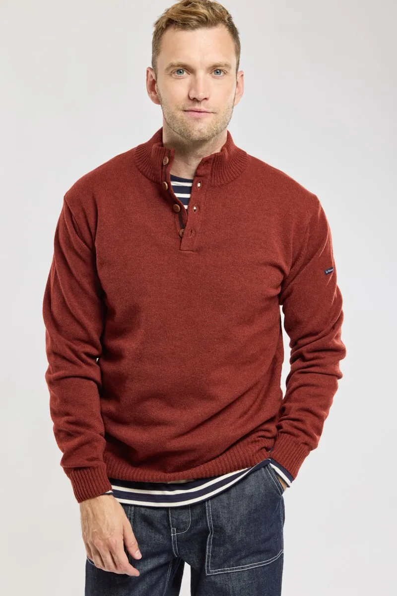 Pull col boutonné - lambswool