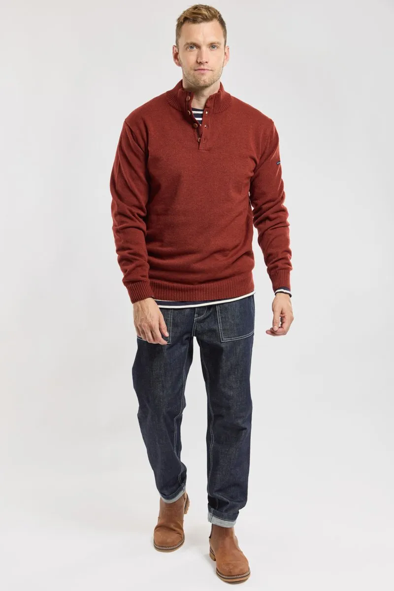 Pull col boutonné - lambswool