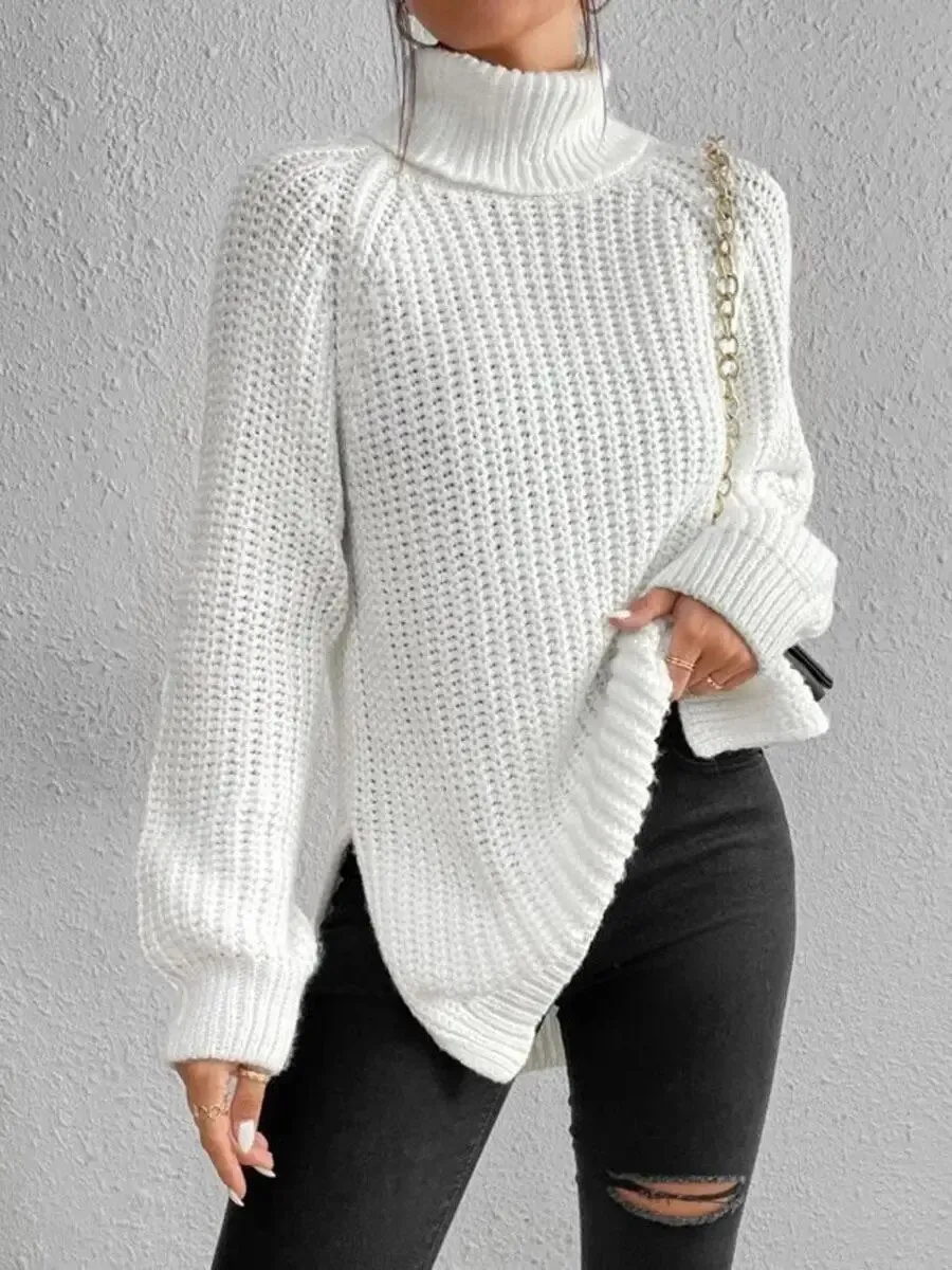 Pull fendu pour femme
