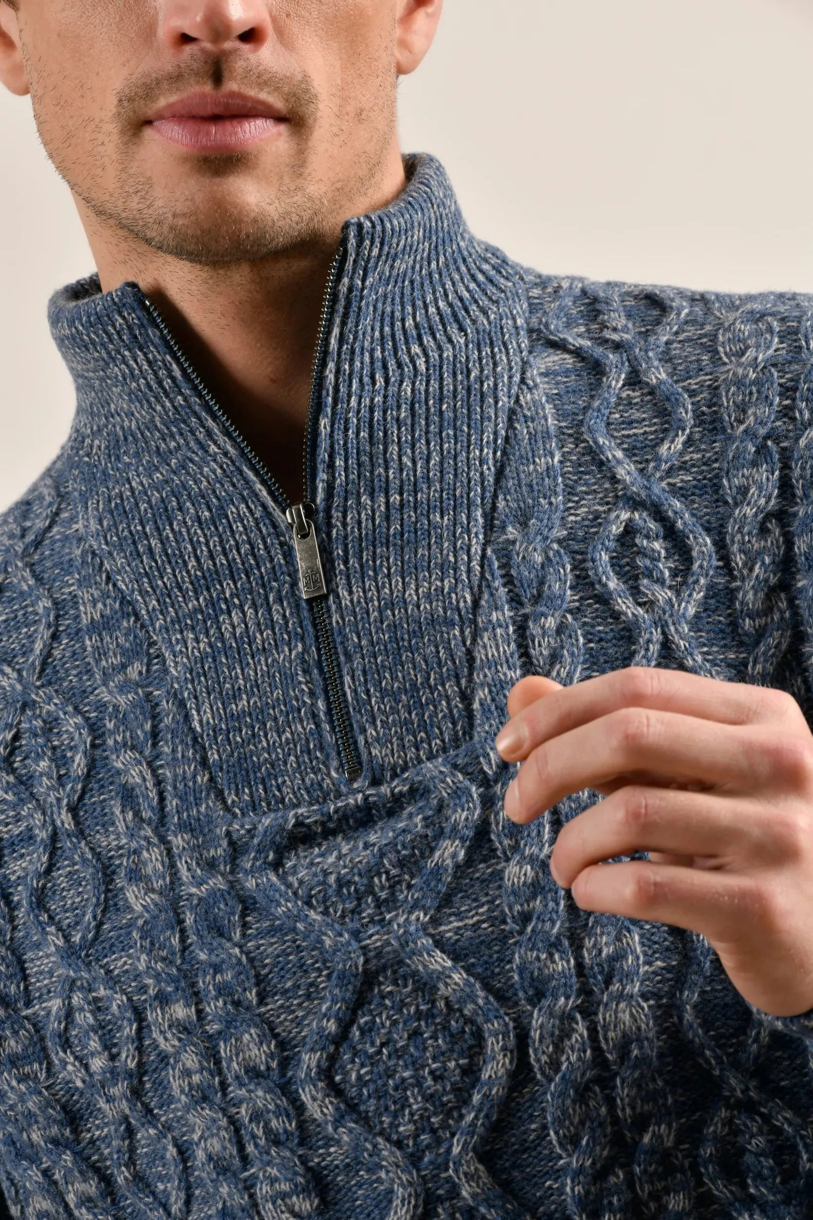 Pull TWIN Mouliné Indigo