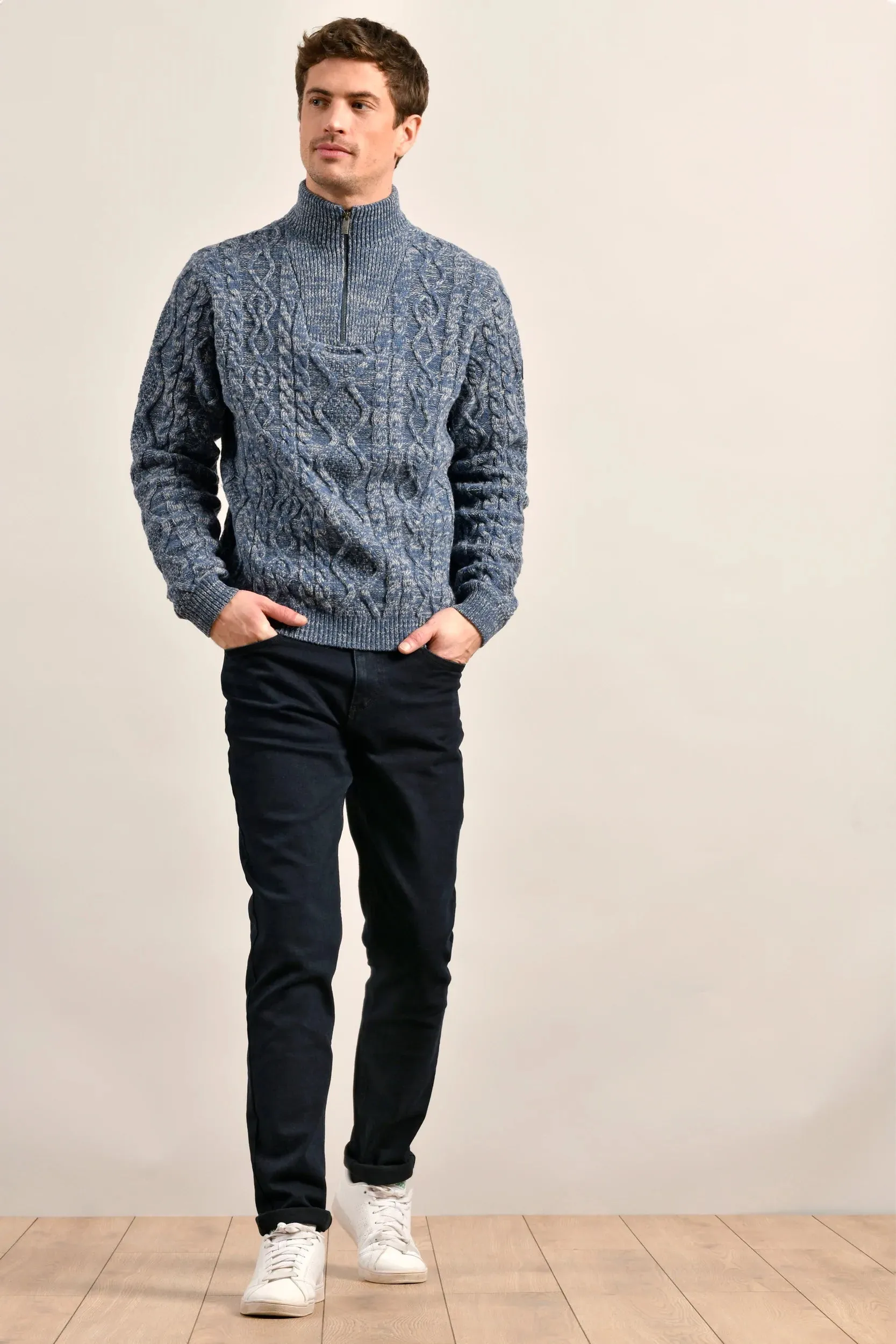 Pull TWIN Mouliné Indigo