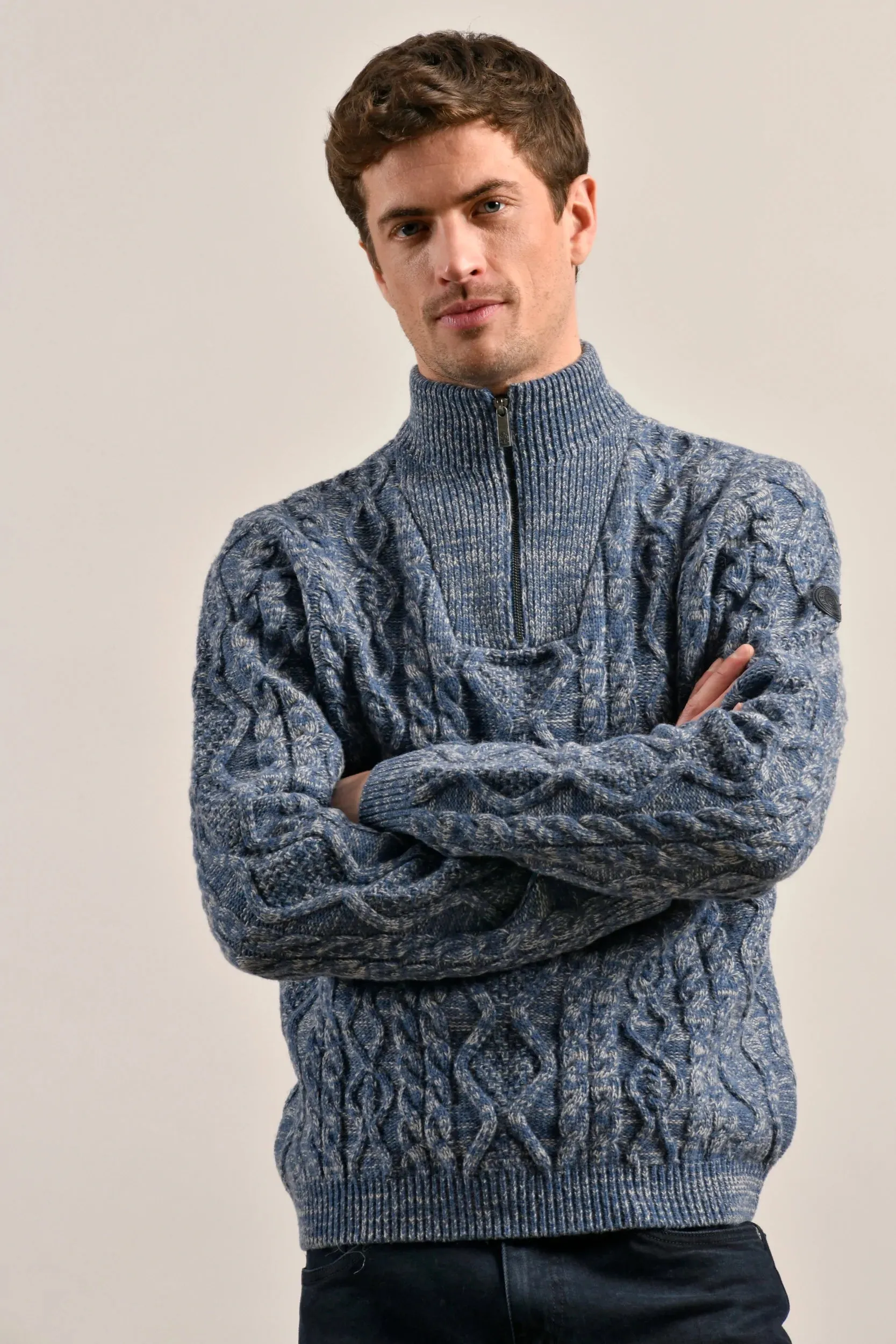 Pull TWIN Mouliné Indigo