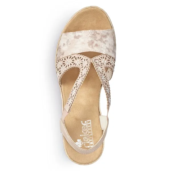 Rieker nu pieds et sandales 61916 31 rose