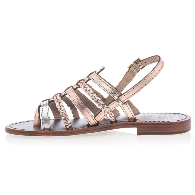 Sandales / nu-pieds Femme Or Les Fées de Bengale : Sandales / Nu-pieds . Besson Chaussures