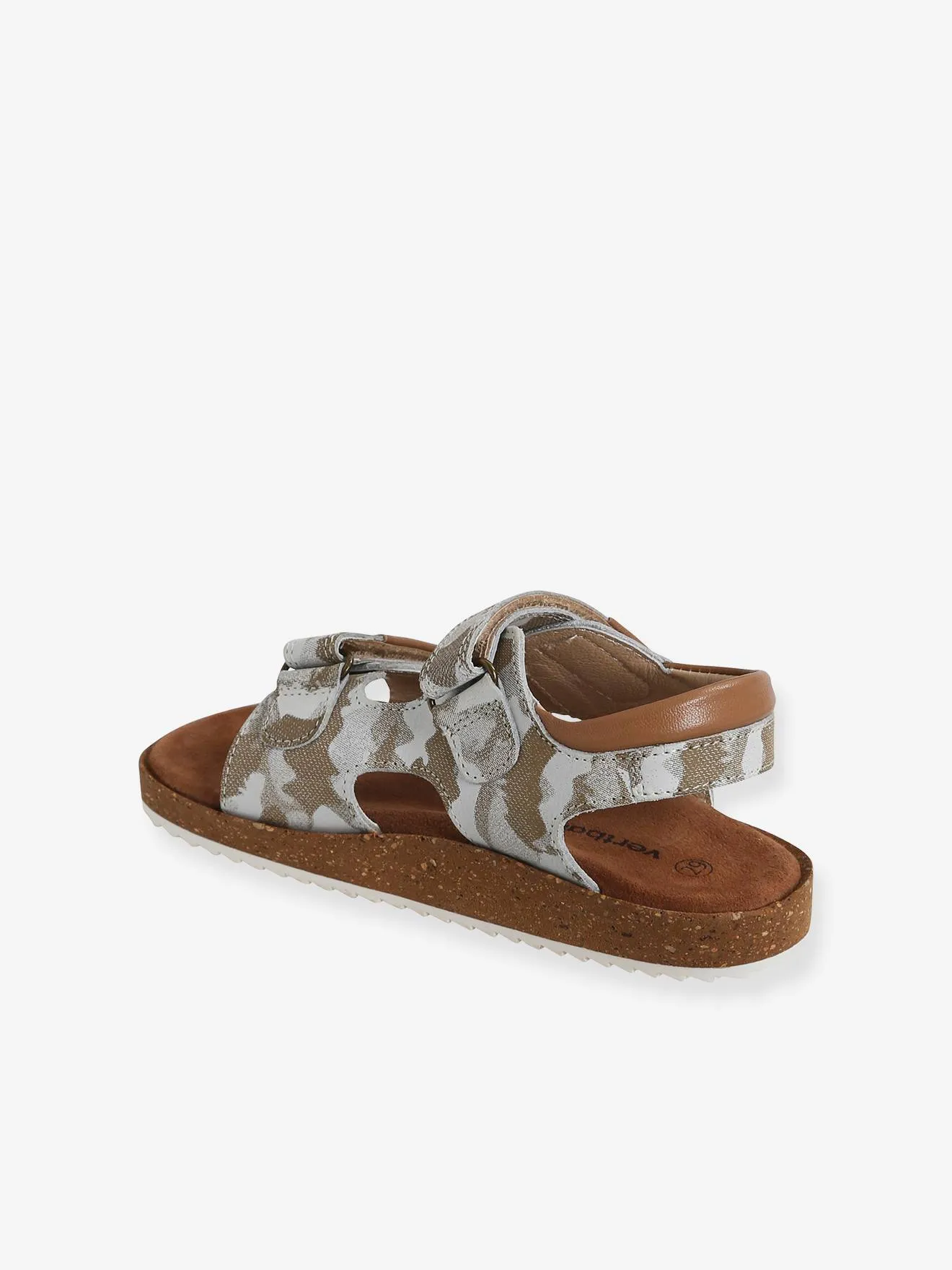Sandales anatomiques cuir garçon taupe - Vertbaudet