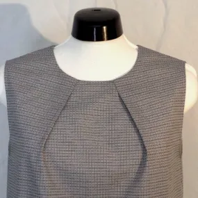 Top sans manches, à dessins géométriques noirs et blancs, tunique, haut, blouse.